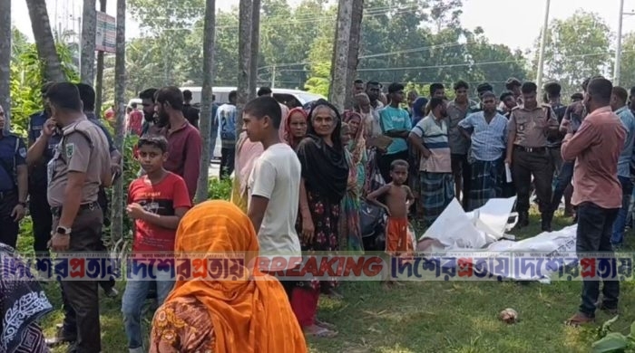 স্বামীর লাশ নিয়ে ফেরার পথে সড়কে প্রাণ গেল স্ত্রীর