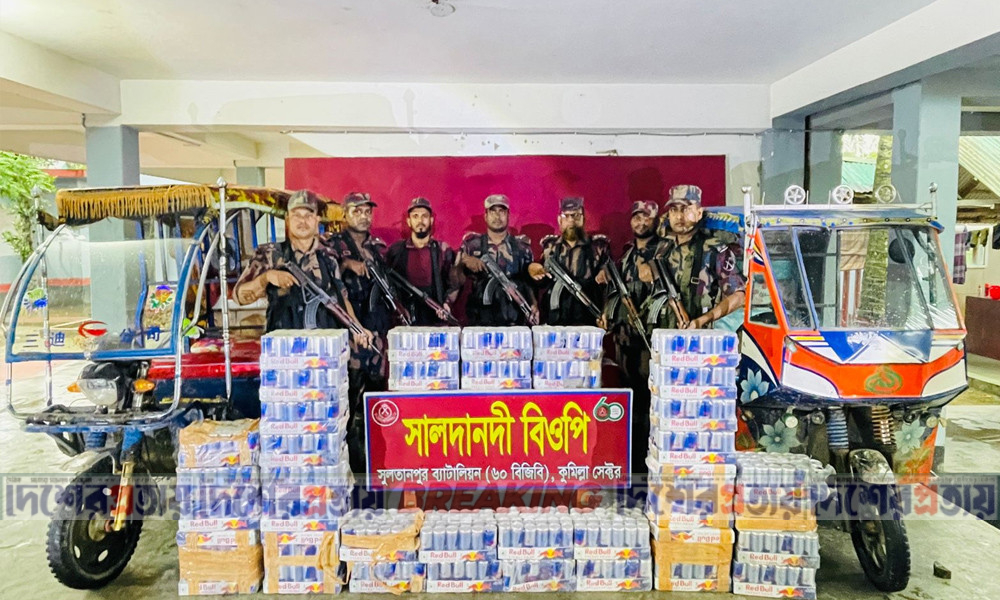 কুমিল্লা-ব্রাহ্মণবাড়িয়া সীমান্তে ৫৬ লাখ টাকার ভারতীয় পণ্য জব্দ