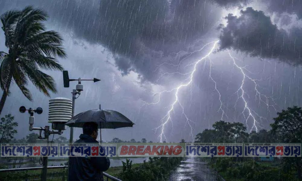 রাত ১টার মধ্যে দেশের ৬ অঞ্চলে ঝড়-বৃষ্টির আশঙ্কা