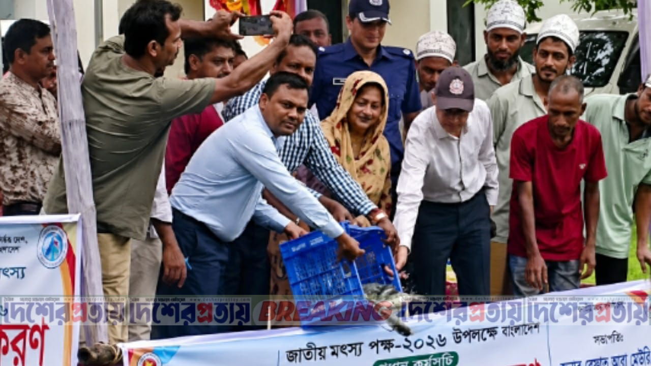 ঝালকাঠিতে মাছের পোনা অবমুক্তকরণ বণাঢ্য র‍্যালি ও নানা আয়োজনে জাতীয় মৎস্য পক্ষ ২০২৬ উদ্বোধন 